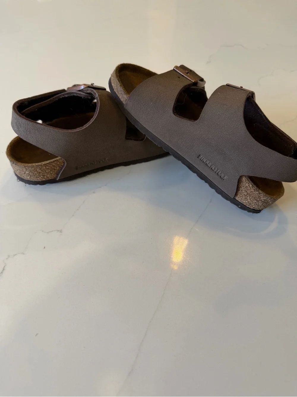 Birkenstock Kids Brown Double-Buckle Sandals